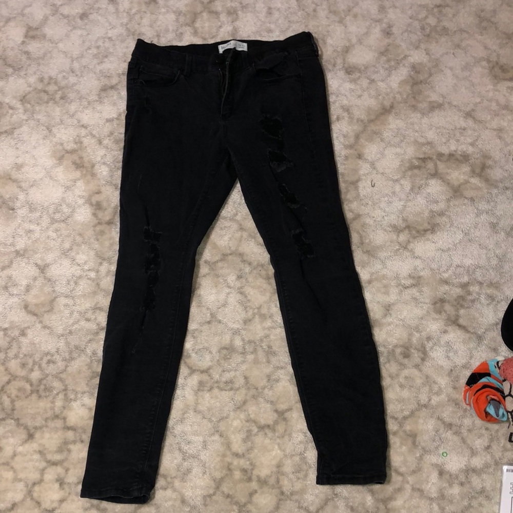 Black ripped jeans